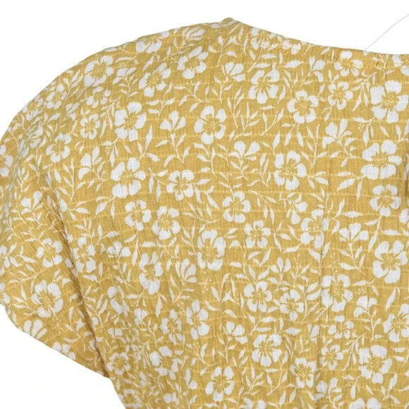 NWT Roxy  Dress Floral Sundress Simple Thoughts Yellow Size Medium - Picture 9 of 14